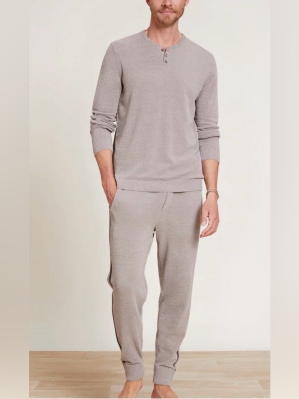 Barefoot Dreams CozyChic Ultra Lite Men’s XL Henley lounge sweater